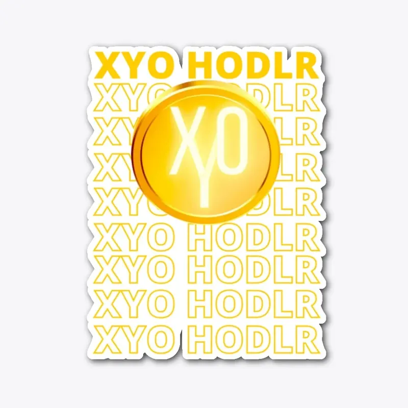 GOLD XYO Coin over "XYO HODLR" Stacked 2