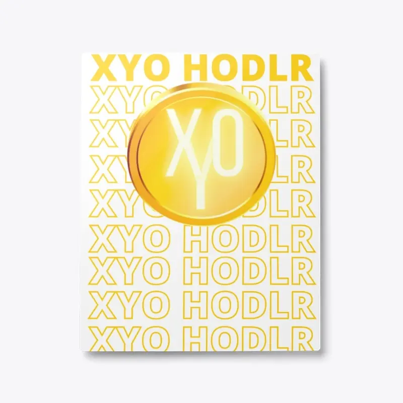 GOLD XYO Coin over "XYO HODLR" Stacked 2